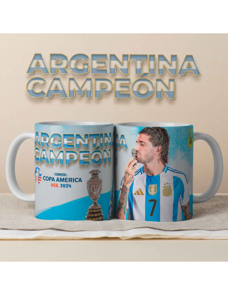 PLANTILLAS PARA TAZAS ARGENTINA CAMPEÓN COPA AMERICA 2024