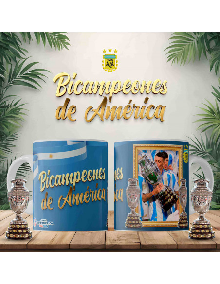 PLANTILLAS PARA TAZAS ARGENTINA BICAMPEÓN COPA AMERICA 2024