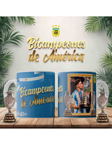 PLANTILLAS PARA TAZAS ARGENTINA BICAMPEÓN COPA AMERICA 2024