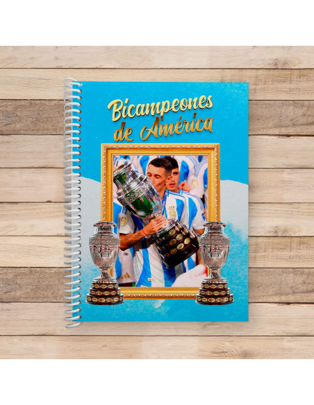 PLANTILLAS PARA ANOTADORES CUADERNOS ARGENTINA BICAMPEÓN COPA AMERICA 2024