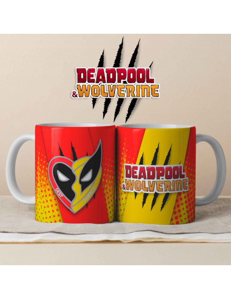 PLANTILLAS TAZAS DEADPOOL VS WOLVERINE