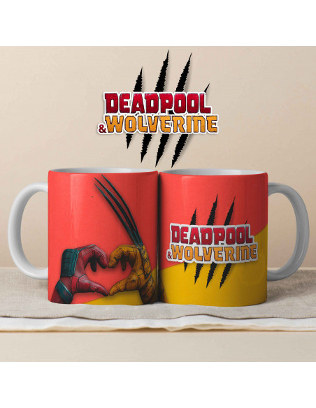 PLANTILLAS TAZAS DEADPOOL VS WOLVERINE