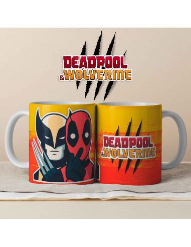 PLANTILLAS TAZAS DEADPOOL VS WOLVERINE