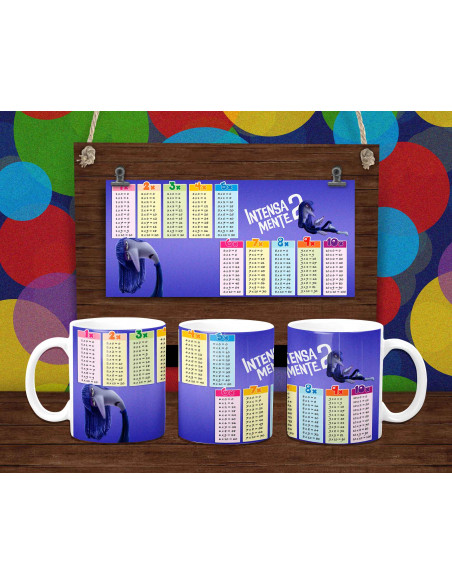 PLANTILLAS PARA TAZAS TABLA MULTIPLICAR INTENSAMENTE