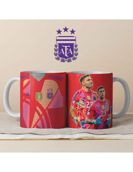 PLANTILLA TAZA CAMISETA ROJA DIBU MARTINEZ