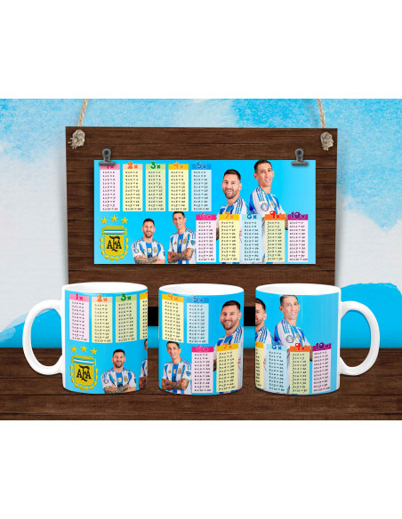 PLANTILLAS PARA TAZAS TABLA MULTIPLICAR ARGENTINA
