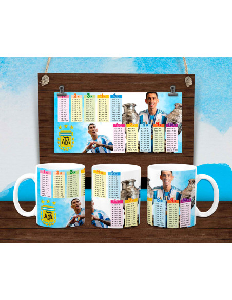 PLANTILLAS PARA TAZAS TABLA MULTIPLICAR ARGENTINA
