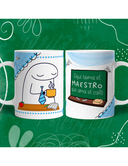 PLANTILLAS TAZAS AQUI TOMA FLORK DIA DEL MAESTRO 2024