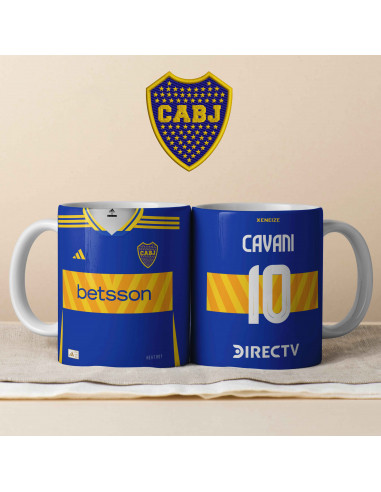 PLANTILLA TAZA CAMISETA BOCA JUNIORS...