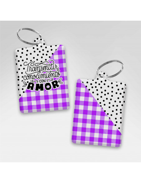 PLANTILLAS LLAVEROS RECTANGULAR DIA DEL MAESTRO FRASES