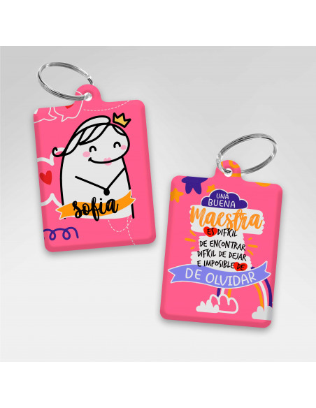 PLANTILLAS LLAVEROS RECTANGULAR DIA DEL MAESTRO FLORK