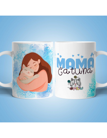 PLANTILLAS PARA TAZAS MAMÁ GATUNA DIA DE LA MADRE