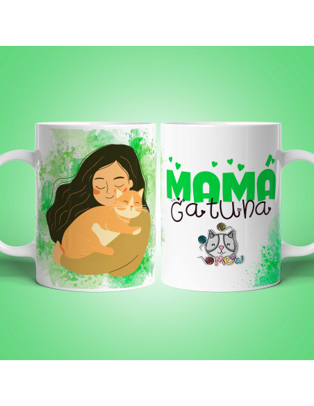 PLANTILLAS PARA TAZAS MAMÁ GATUNA DIA DE LA MADRE