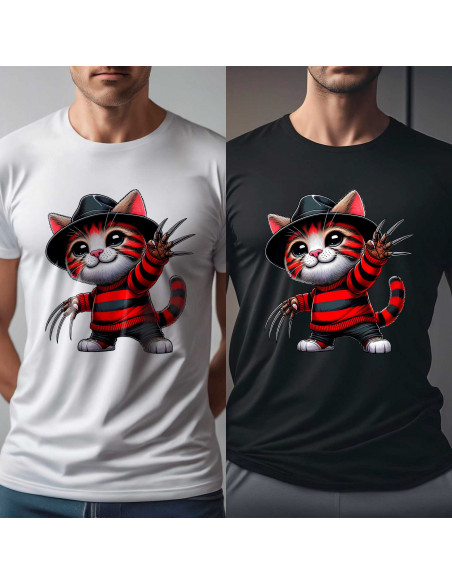 PLATILLAS REMERAS TERROR DE GATOS HALLOWEEN