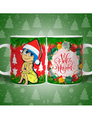PLANTILLAS TAZAS INTENSAMENTE 2 NAVIDAD