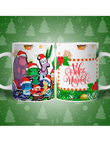 PLANTILLAS TAZAS INTENSAMENTE 2 NAVIDAD