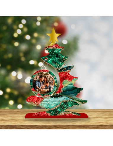 ARBOLITOS NAVIDAD ROJO VERDE Y DORADO