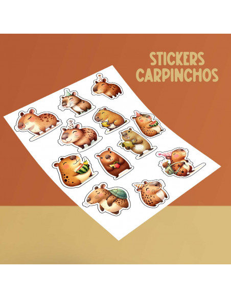STICKERS CARPINCHOS CAPYBARA PACK 2