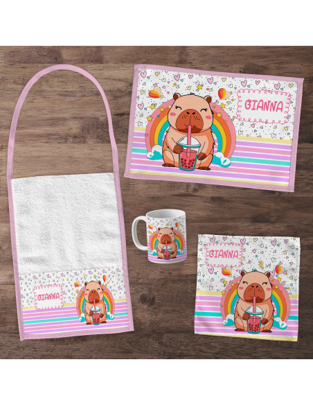 Pack Jardin - SET DE JARDIN CAPYBARA CARPINCHO ARCOIRIS