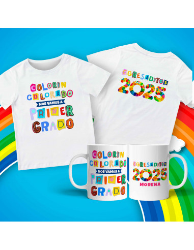 DISEÑOS Remera + Taza Egresaditos...