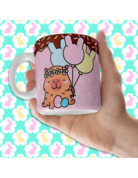 PLANTILLAS PARA TAZAS PASCUA CAPYBARA CARPINCHO