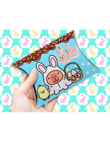 CAJA ALMOHADA PASCUA CAPYBARA CARPINCHO