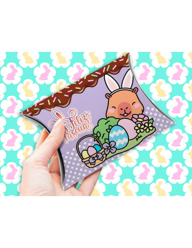 CAJA ALMOHADA PASCUA CAPYBARA CARPINCHO