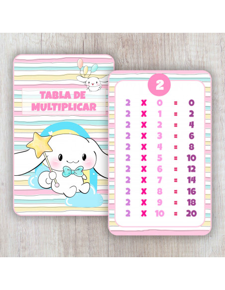 TABLA DE MULTIPLICAR 2025 PACK 2