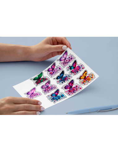 STICKERS FLORES MARIPOSAS