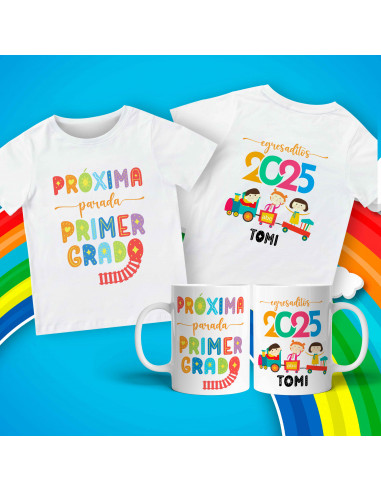 Plantillas Remera + Taza Egresaditos...