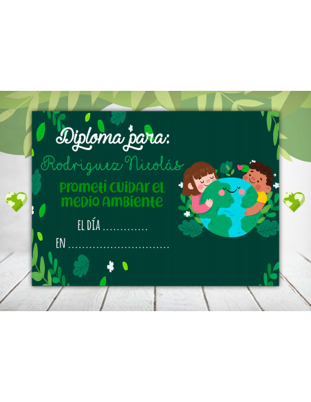 PLANTILLA DIPLOMA PROMESA LEALTAD MEDIO AMBIENTE