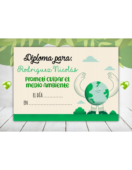 PLANTILLA DIPLOMA PROMESA LEALTAD MEDIO AMBIENTE