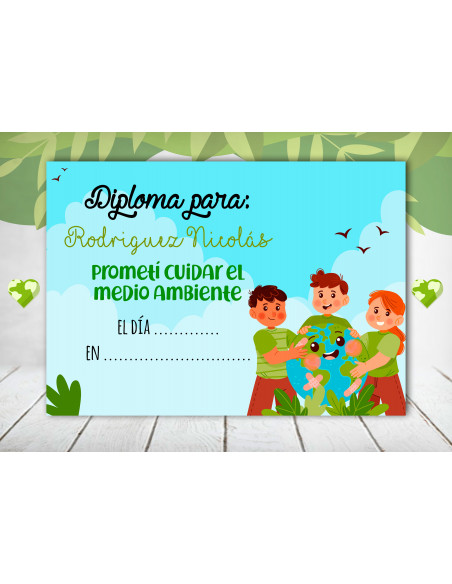 PLANTILLA DIPLOMA PROMESA LEALTAD MEDIO AMBIENTE