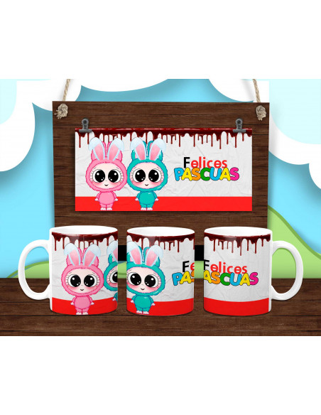 PLANTILLAS TAZA PASCUAS INFANTILES KINDER 2025