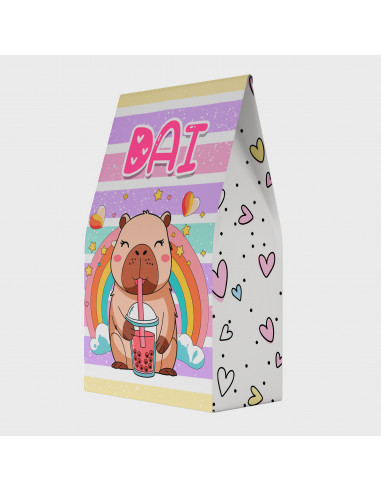 Bolsitas Imprimible - CAPYBARA ARCOIRIS