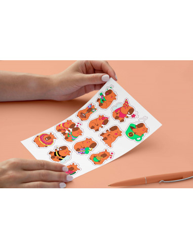 SUPER PACK STICKERS CAPYBARA CARPINCHO
