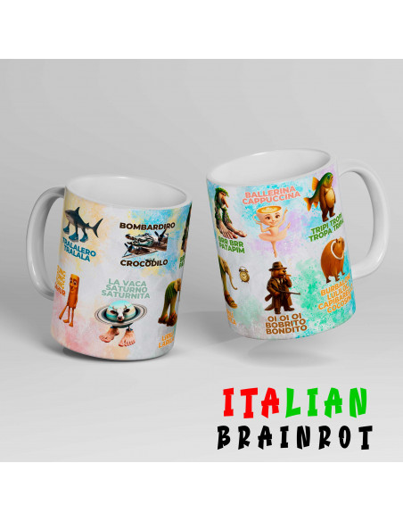 PLANTILLAS TAZA Y REMERA MEMES BRAINROT ITALIANOS