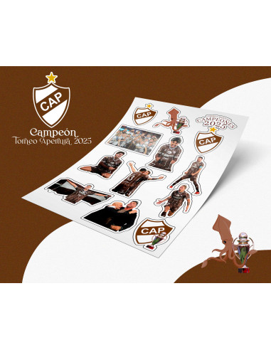 PLANTILLAS STICKERS PLATENSE CAMPEON...