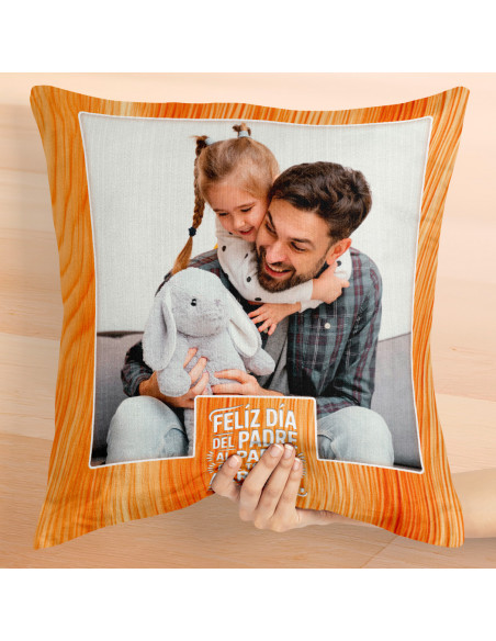 PLANTILLAS ALMOHADONES ESTILO MADERA DÍA DEL PADRE FOTOS 2025