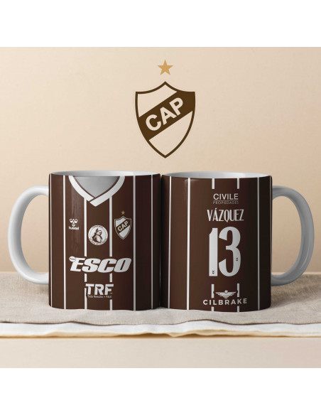 PLANTILLA TAZA CAMISETA PLATENSE CAMPEON 2025