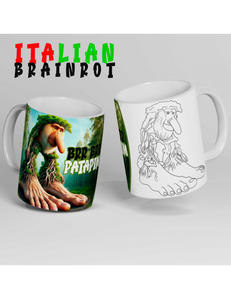 PLANTILLAS TAZAS COLOREAR MEMES BRAINROT ITALIANOS