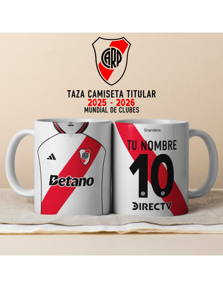 PLANTILLAS PARA TAZAS CAMISETA TITULAR RIVER PLATE 2025 2026|MUNDIAL DE CLUBES