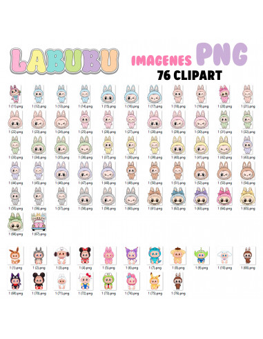 CLIPARTS IMAGENES PNG LABUBU