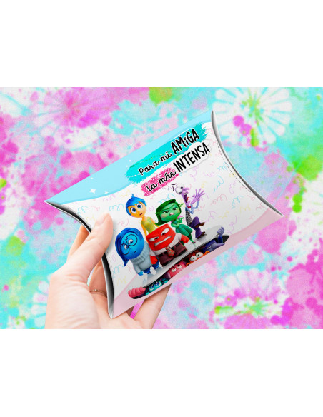 PLANTILLA CAJA ALMOHADA INTENSAMENTE DIA DEL AMIGO