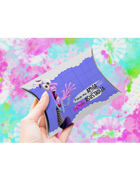 PLANTILLA CAJA ALMOHADA INTENSAMENTE DIA DEL AMIGO