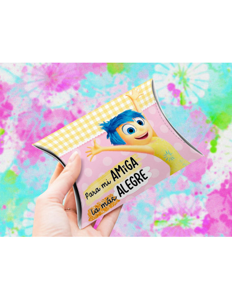 PLANTILLA CAJA ALMOHADA INTENSAMENTE DIA DEL AMIGO