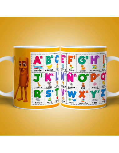 PLANTILLAS TAZAS ABC ABECEDARIO MEMES...