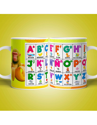 PLANTILLAS TAZAS ABC ABECEDARIO MEMES...