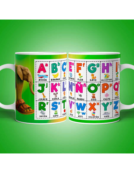 PLANTILLAS TAZAS ABC ABECEDARIO MEMES BRAINROT ITALIANOS