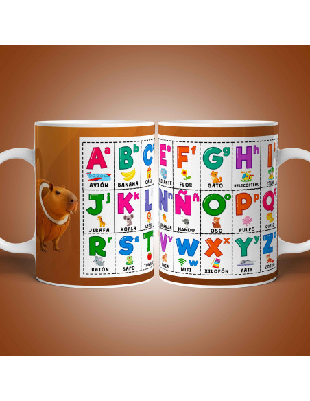 PLANTILLAS TAZAS ABC ABECEDARIO MEMES BRAINROT ITALIANOS